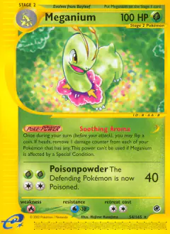 Meganium Rare card from Expedition Base Set