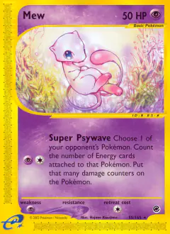 Mew Rare card from Expedition Base Set