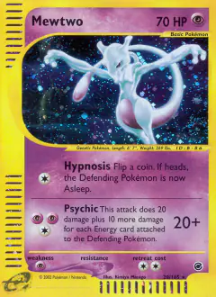 Mewtwo Rare Holo card from Expedition Base Set