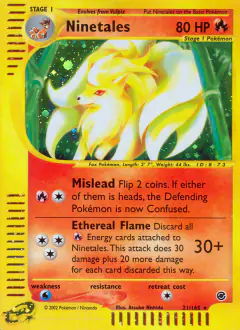 Ninetales Rare Holo card from Expedition Base Set