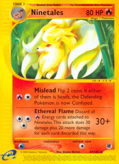 Ninetales Rare card from Expedition Base Set