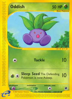 Oddish Common card from Expedition Base Set