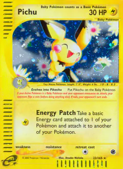 Pichu Rare Holo card from Expedition Base Set