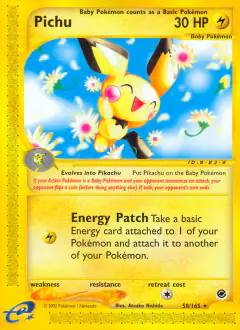 Pichu Rare card from Expedition Base Set