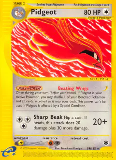 Pidgeot Rare card from Expedition Base Set