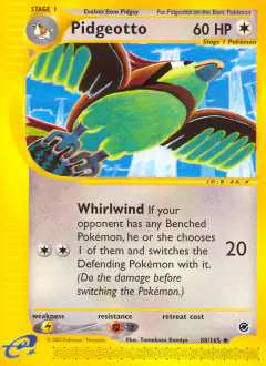 Pidgeotto Uncommon card from Expedition Base Set