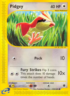 Pidgey Common card from Expedition Base Set