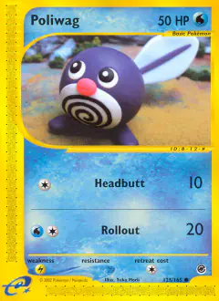 Poliwag Common card from Expedition Base Set