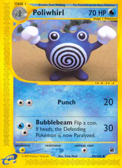 Poliwhirl Uncommon card from Expedition Base Set