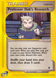 Professor Oak's Research Uncommon card from Expedition Base Set