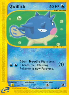 Qwilfish Common card from Expedition Base Set