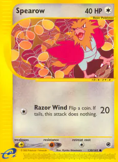 Spearow Common card from Expedition Base Set