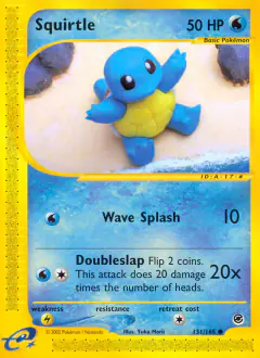 Squirtle Common card from Expedition Base Set