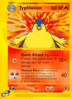 Typhlosion Rare card from Expedition Base Set