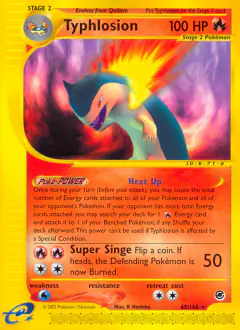 Typhlosion Rare card from Expedition Base Set