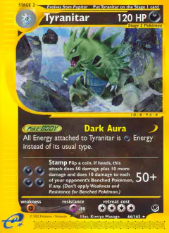 Tyranitar Rare card from Expedition Base Set