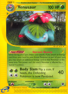 Venusaur Rare card from Expedition Base Set