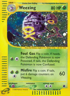 Weezing Rare Holo card from Expedition Base Set
