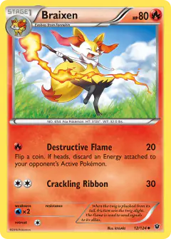 Braixen Uncommon card from Fates Collide