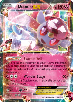 Diancie-EX Rare Holo EX card from Fates Collide