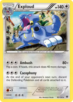 Exploud Rare card from Fates Collide