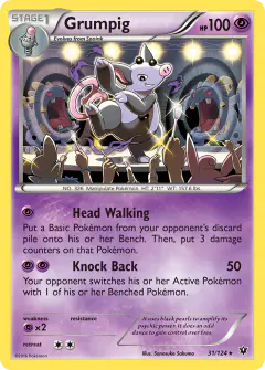 Grumpig Rare card from Fates Collide