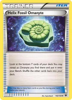 Helix Fossil Omanyte Uncommon card from Fates Collide