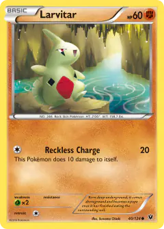 Larvitar Common card from Fates Collide