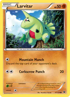 Larvitar Common card from Fates Collide