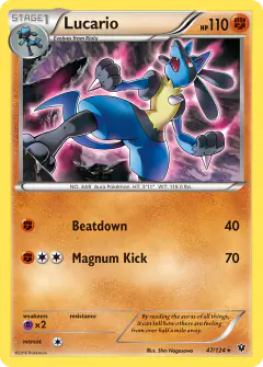 Lucario Rare card from Fates Collide