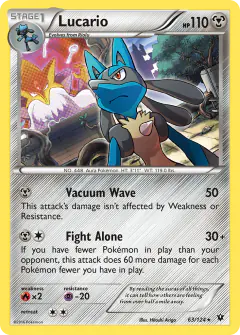 Lucario Rare Holo card from Fates Collide