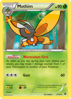 Mothim Rare card from Fates Collide