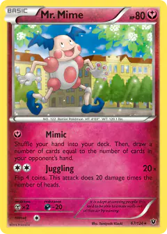 Mr. Mime Rare card from Fates Collide