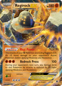 Regirock-EX Rare Holo EX card from Fates Collide