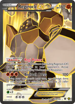 Regirock-EX Rare Ultra card from Fates Collide