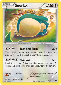 Snorlax Rare card from Fates Collide