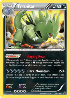 Tyranitar Rare Holo card from Fates Collide