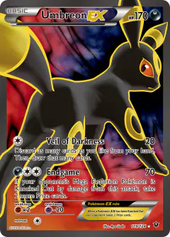 Umbreon-EX Rare Ultra card from Fates Collide