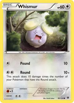 Whismur Common card from Fates Collide