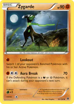 Zygarde Uncommon card from Fates Collide