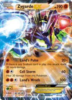 Zygarde-EX Rare Holo EX card from Fates Collide