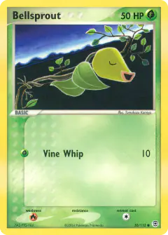 Bellsprout Common card from FireRed & LeafGreen