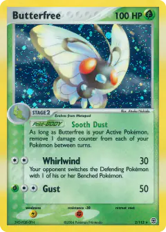 Butterfree Rare Holo card from FireRed & LeafGreen