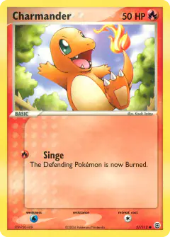 Charmander Common card from FireRed & LeafGreen