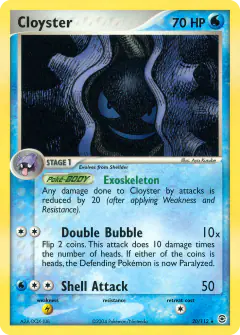 Cloyster Rare card from FireRed & LeafGreen
