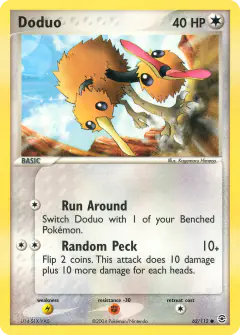 Doduo Common card from FireRed & LeafGreen
