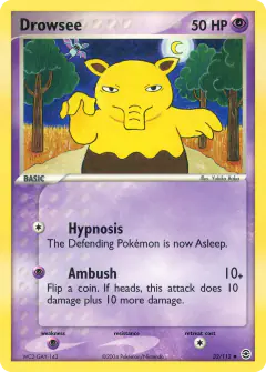 Drowzee Uncommon card from FireRed & LeafGreen