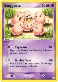 Exeggcute Uncommon card from FireRed & LeafGreen