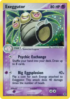 Exeggutor Rare Holo card from FireRed & LeafGreen