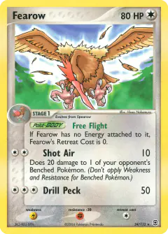 Fearow Rare card from FireRed & LeafGreen